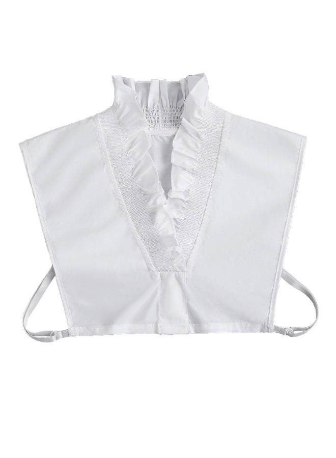 False Collar Detachable Elegant Half Shirt Blouse False Collar Elegant Ruffle Stand Type for Women - Image 1